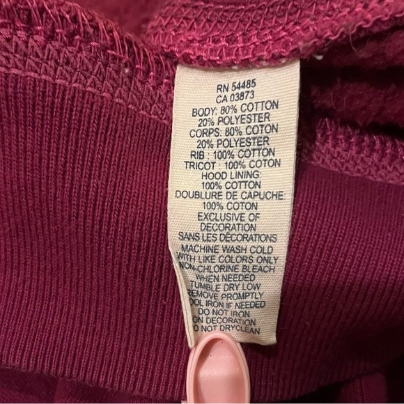 NWOT-American Eagle~Hoodie~Women’s Size L-Burgundy-Cotton - Picture 11 of 11